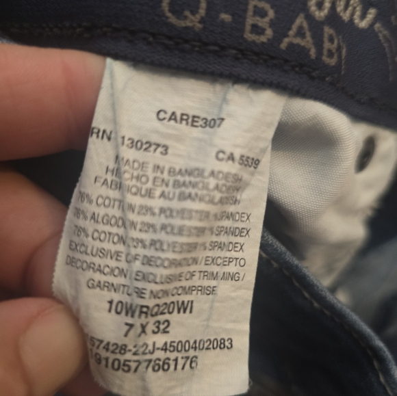 Womens Wrangler Q Baby Bling Pocket Jeans Sz. 7x32 EUC! - Picture 7 of 7